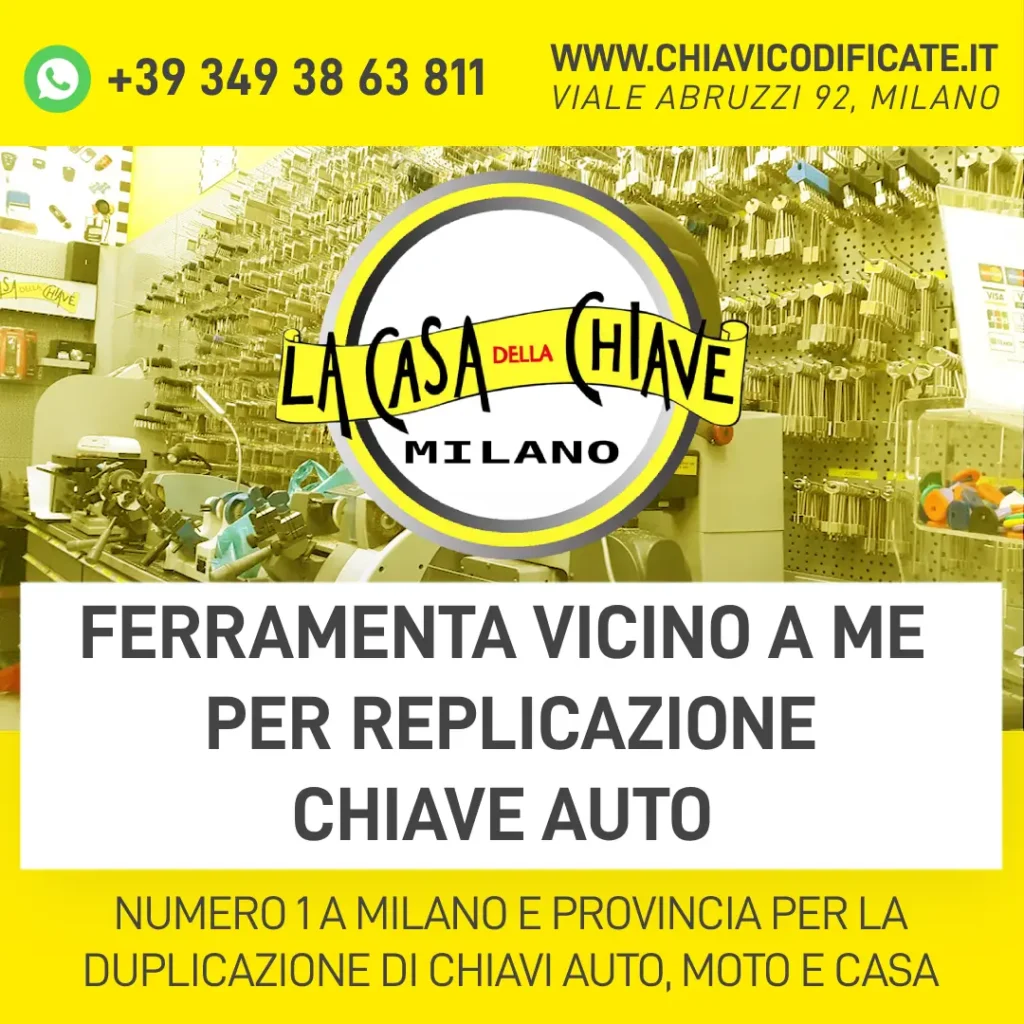 FERRAMENTA VICINO A ME PER REPLICAZIONE CHIAVE AUTO