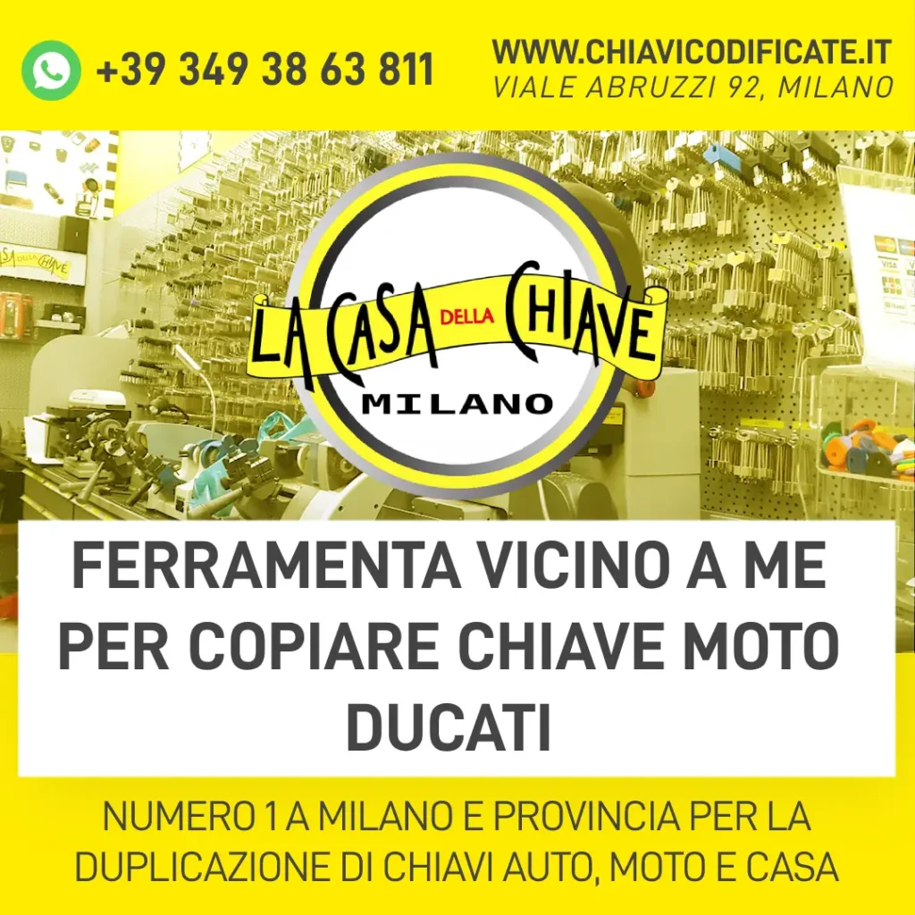 FERRAMENTA VICINO A ME PER COPIARE CHIAVE MOTO DUCATI