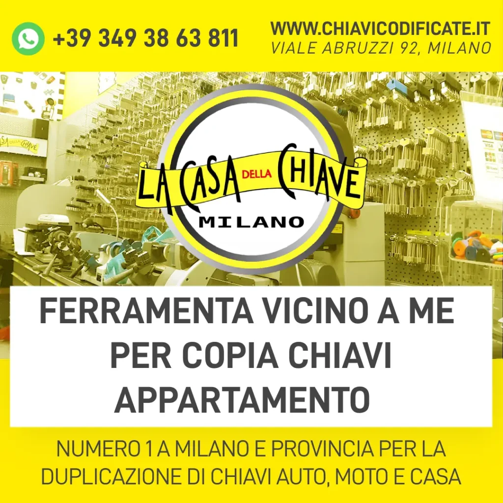 FERRAMENTA VICINO A ME PER COPIA CHIAVI APPARTAMENTO
