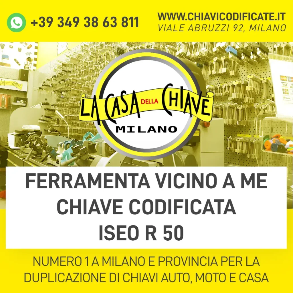 FERRAMENTA VICINO A ME CHIAVE CODIFICATA ISEO R 50