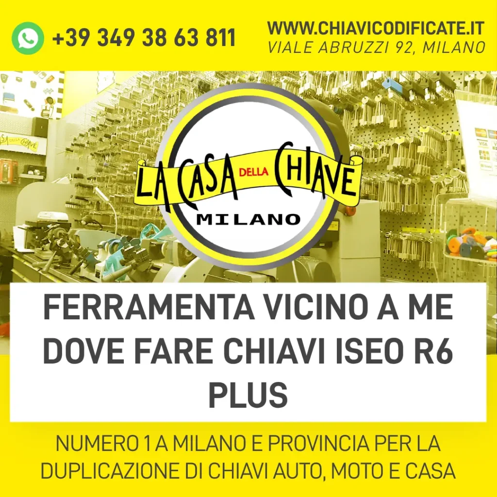 DAI, So che almeno una volta nella tua vita ti sarai chiesto: DOVE POSSO FARE UNA CHIAVE ISEO A MILANO? ti capisco, non è facile trovare un centro autorizzato ISEO... NON POTREI DI CERTO DIRE IL CONTRARIO! per fortuna, io posso aiutarti e darti il consiglio migliore che potresti ricevere; sono sicurA sarà ben apprezzato. anche io sono andata alla ricerca per un po' di tempo di un ferramenta partner ISEO. SI TRATTA DI QUALCHE MESE FA. DA POCO AVEVO DECISO DI AFFITTARE UN APPARTAMENTO A MILANO INSIEME AL MIO COMPAGNO MARIANO. AVEVAMO SCELTO UN APPARTAMENTO A PIANO TERRA VICINO VIALE MONZA A MILANO. CI PIACEVA MOLTO LA ZONA, TRANQUILLA MA ALLO STESSO TEMPO FREQUENTATA. PURTROPPO, PERò, IL PADRONE DI CASA SI ERA DIMENTICATO DI FARE DEI DOPPIONI DELLE CHIAVI. CI AVEVA CONSEGNATO UN SOLO MAZZO. OVVIAMENTE NOI ERAVAMO DUE E UN MAZZO NON BASTAVA, PER CUI CI ERAVAMO MESSI ALLA RICERCA DI UN FERRAMENTA ISEO... MARIO AVEVA PENSATO DI CHIEDERE UN CONSIGLIO AI SUOI GENITORI E SUO PADRE ALLORA GLI AVEVA CONSIGLIATO QUELLO CHE ORA è IL NOSTRO FERRAMENTA DI FIDUCIA: LA CASA DELLA CHIAVE DI MILANO. e così, ormai è da anni che mi reco presso la casa della chiave. si tratta di un ferramenta Specializzato in chiavi ISEO; si trova in viale Abruzzi 92, a Milano, angolo piazzale loreto. PROPRIO VICINO IL NOSTRO APPARTAMENTO, PRATICAMENTE POTREMMO RECARCI Lì PERSINO A PIEDI! NON POTREI CONSIGLIARE MAI UN ALTRO FERRAMENTA PERCHè QUI NON HO MAI AVUTO NESSUN PROBLEMA, NON HO MAI AVUTO DI CHE LAMENTARMI. E CREDETEMI, IO SONO DAVVERO UNA ROMPISCATOLE! quindi, se sei di Milano O ABITI nei dintorni, ti consiglio assolutamente la casa della chiave DI MILANO. OFFRE MOLTISSIMI SERVIZI E PRODOTTI E SONO SICURA CHE TANTI POTRANNO FARE AL CASO TUO... MAGARI UN GIORNO CI INCONTREREMO Lì, CHI LO SA! ;)