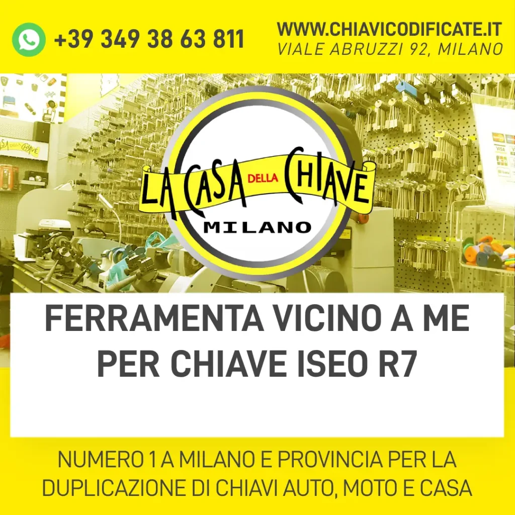 FERRAMENTA VICINO A ME CHIAVE ISEO R7 