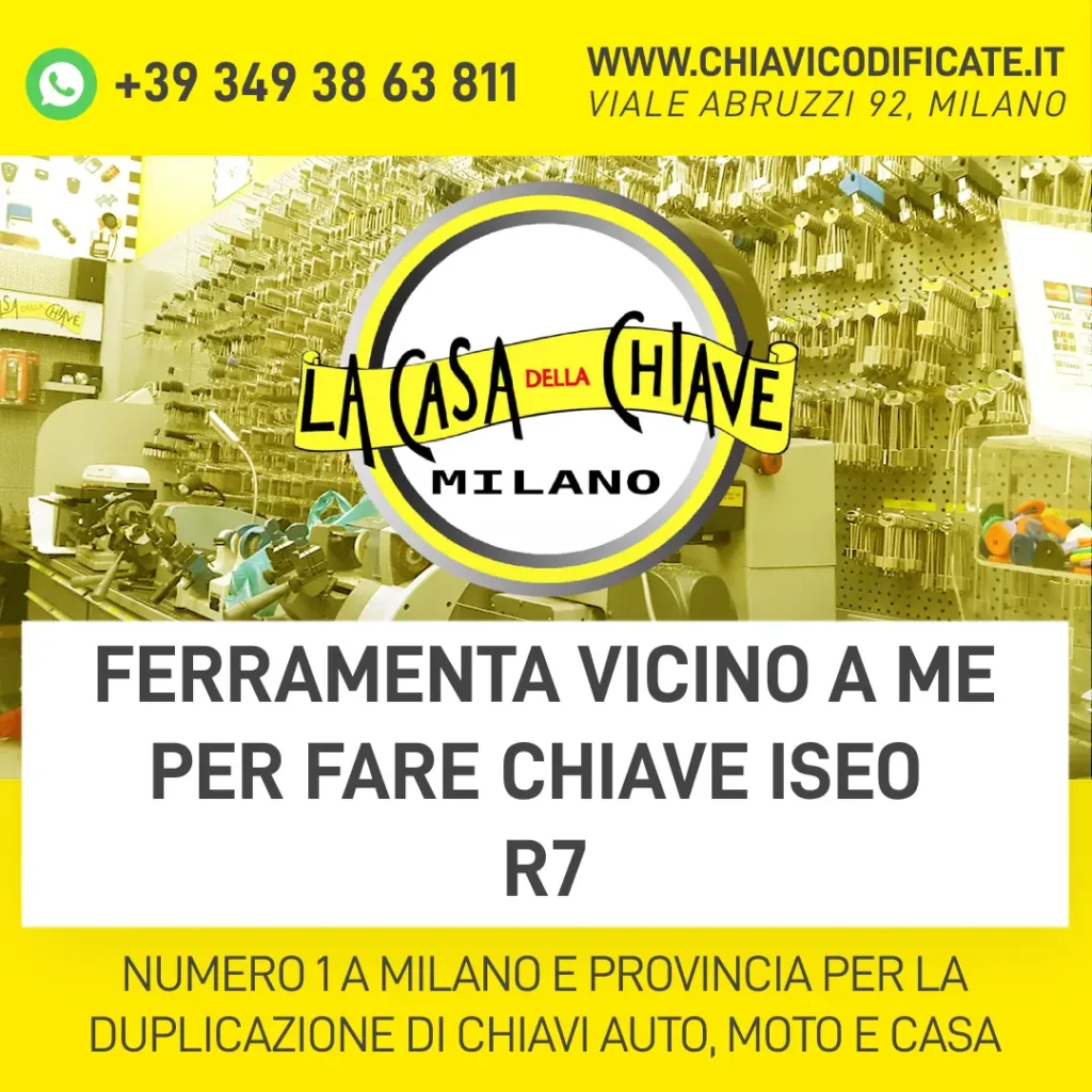 FERRAMENTA VICINO A ME FARE CHIAVE ISEO R7 