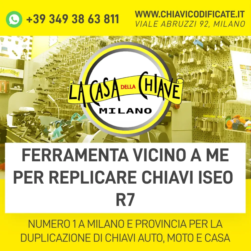 FERRAMENTA VICINO A ME REPLICARE CHIAVE ISEO R7