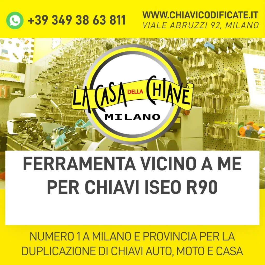 FERRAMENTA VICINO A ME PER COPIARE CHIAVI ISEO R90