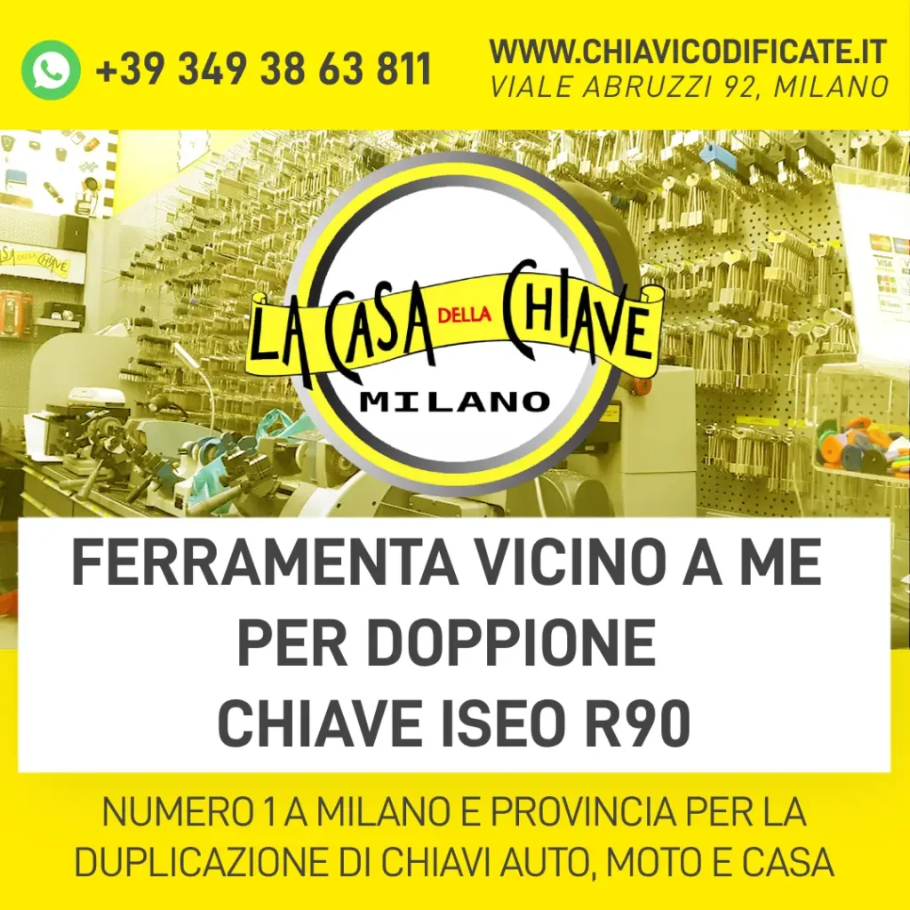 FERRAMENTA VICINO A ME PER DOPPIONE CHIAVE ISEO R90