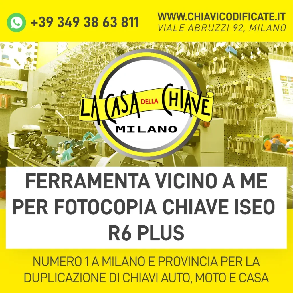 FERRAMENTA VICINO A ME PER FOTOCOPIA CHIAVE ISEO R90
