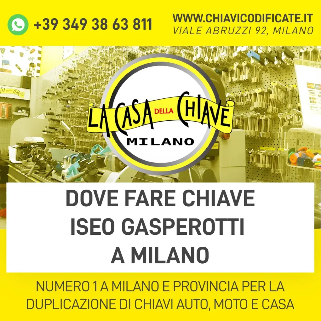 DOVE FARE CHIAVE GASPEROTTI A MILANO