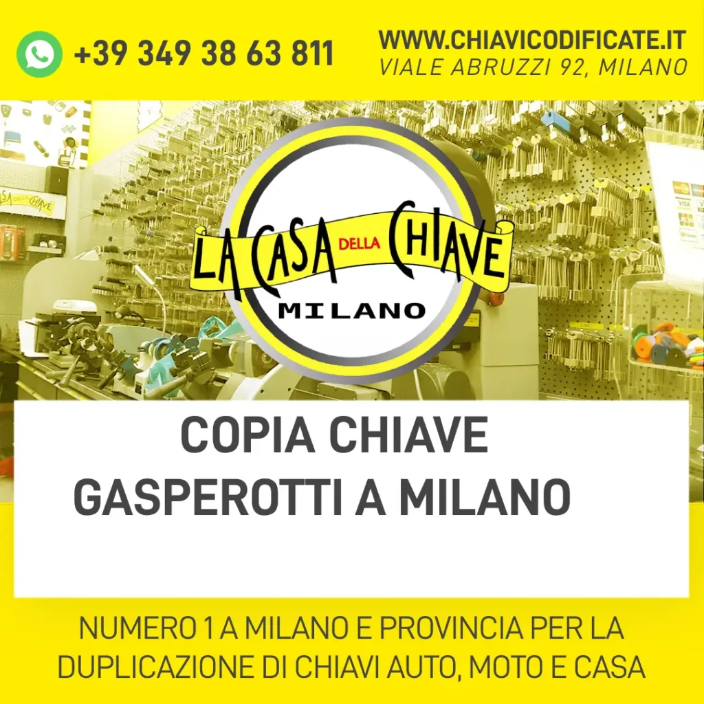 COPIA CHIAVE GASPEROTTI A MILANO