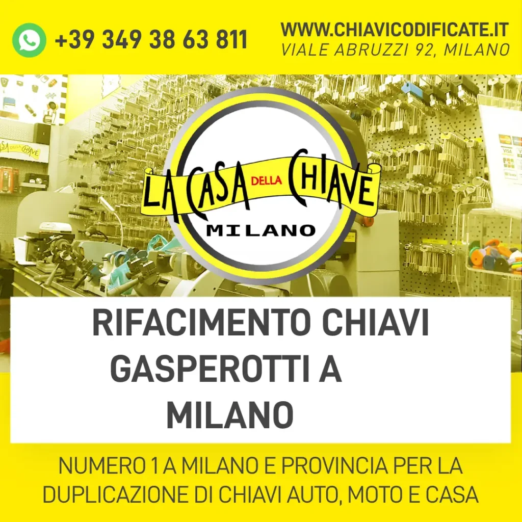 RIFACIMENTO CHIAVI GASPEROTTI A MILANO