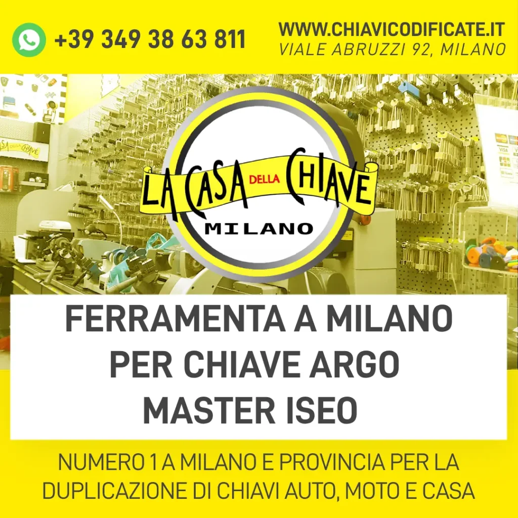FERRAMENTA A MILANO PER CHIAVE ARGO MASTER ISEO