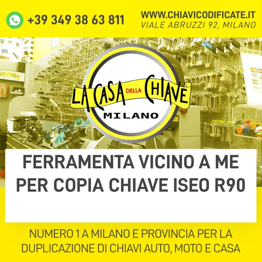 FERRAMENTA VICINO A ME PER COPIA CHIAVE ISEO R90
