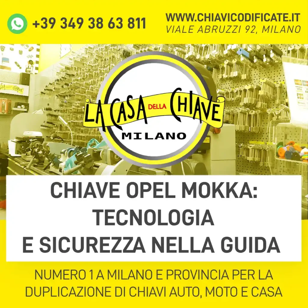 Chiave Opel Mokka tecnologia e sicurezza nella guida