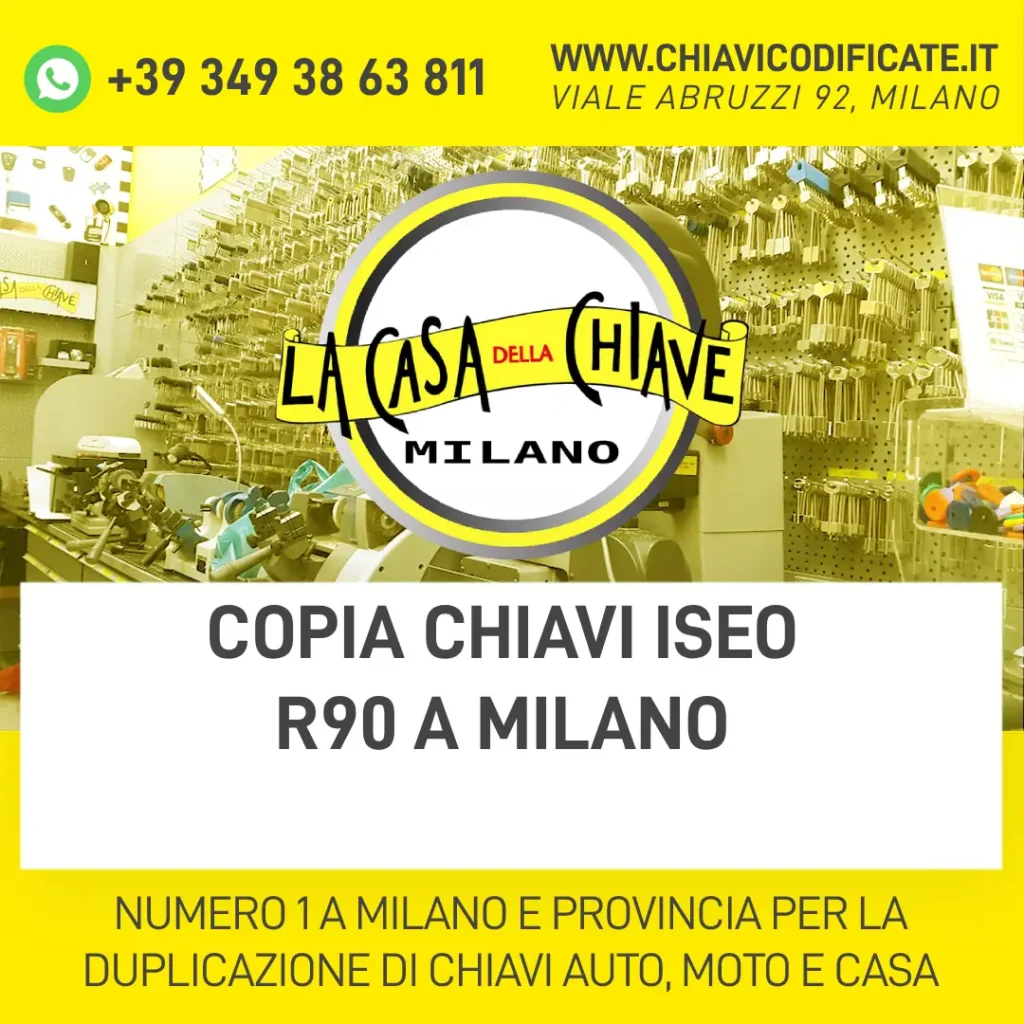 COPIA CHIAVI ISEO R90 A MILANO