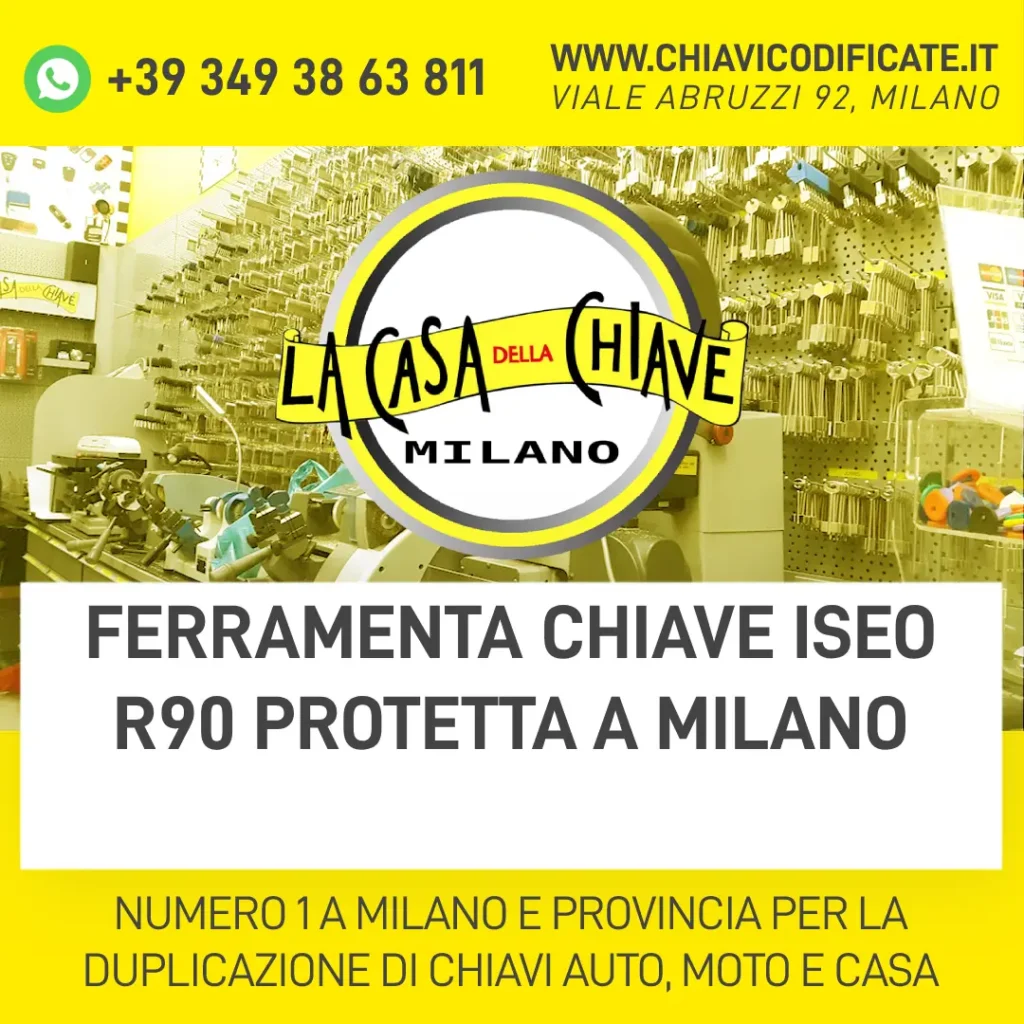 FERRAMENTA CHIAVE ISEO R90 PROTETTA A MILANO