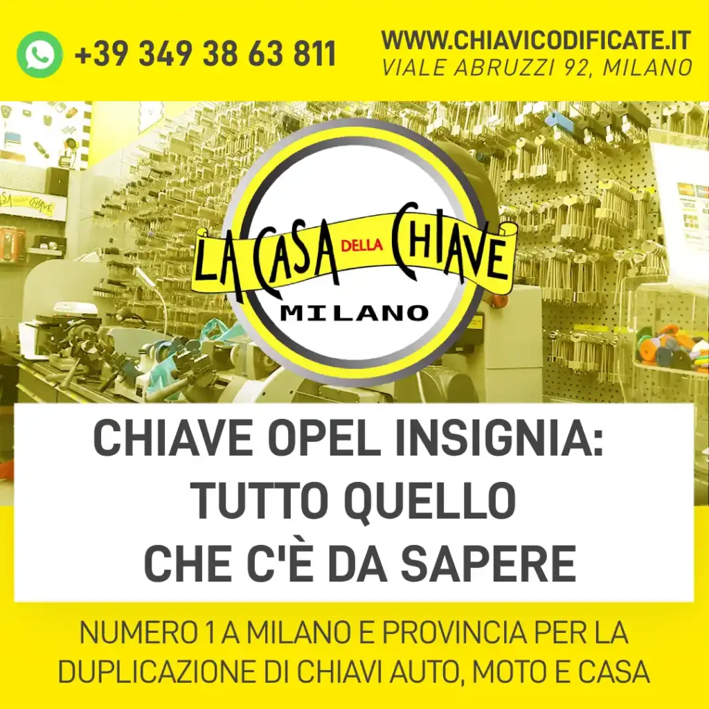 Chiave Opel Insignia tutto quello che c'è da sapere