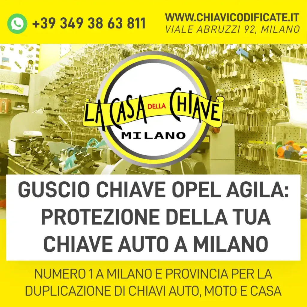 Guscio chiave Opel Agila protezione della tua chiave auto a Milano