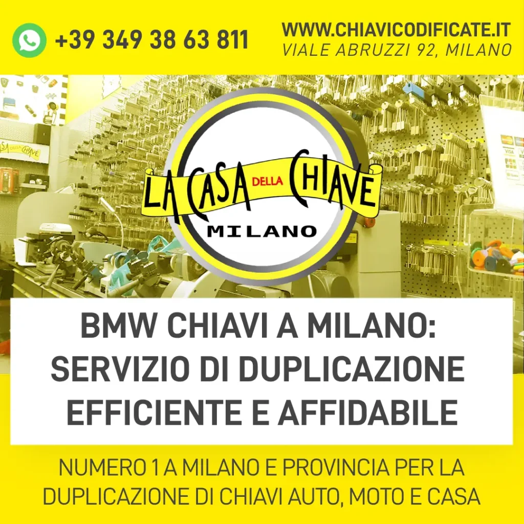 BMW chiavi a Milano servizio di duplicazione efficiente e affidabile