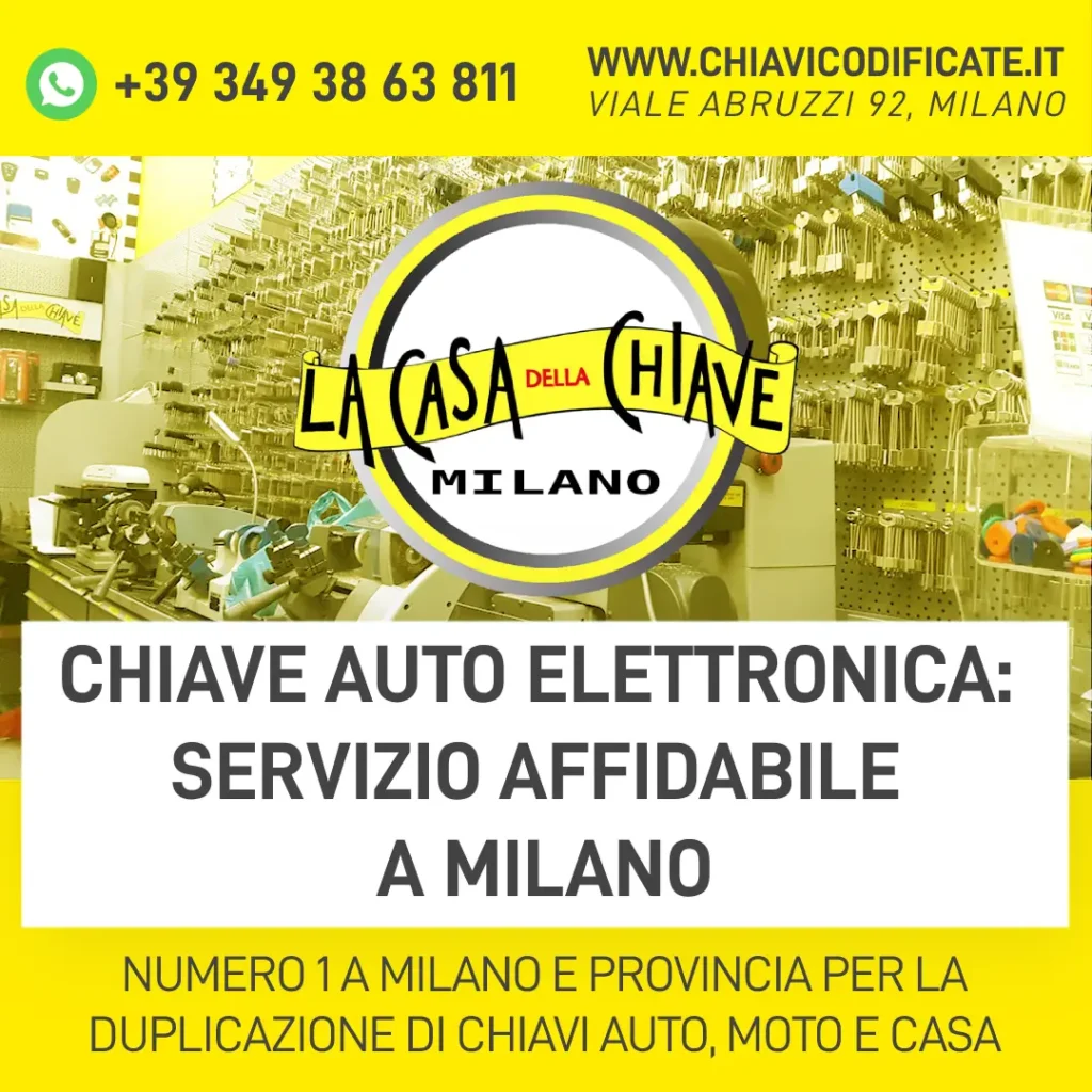 Chiave auto elettronica servizio affidabile a Milano