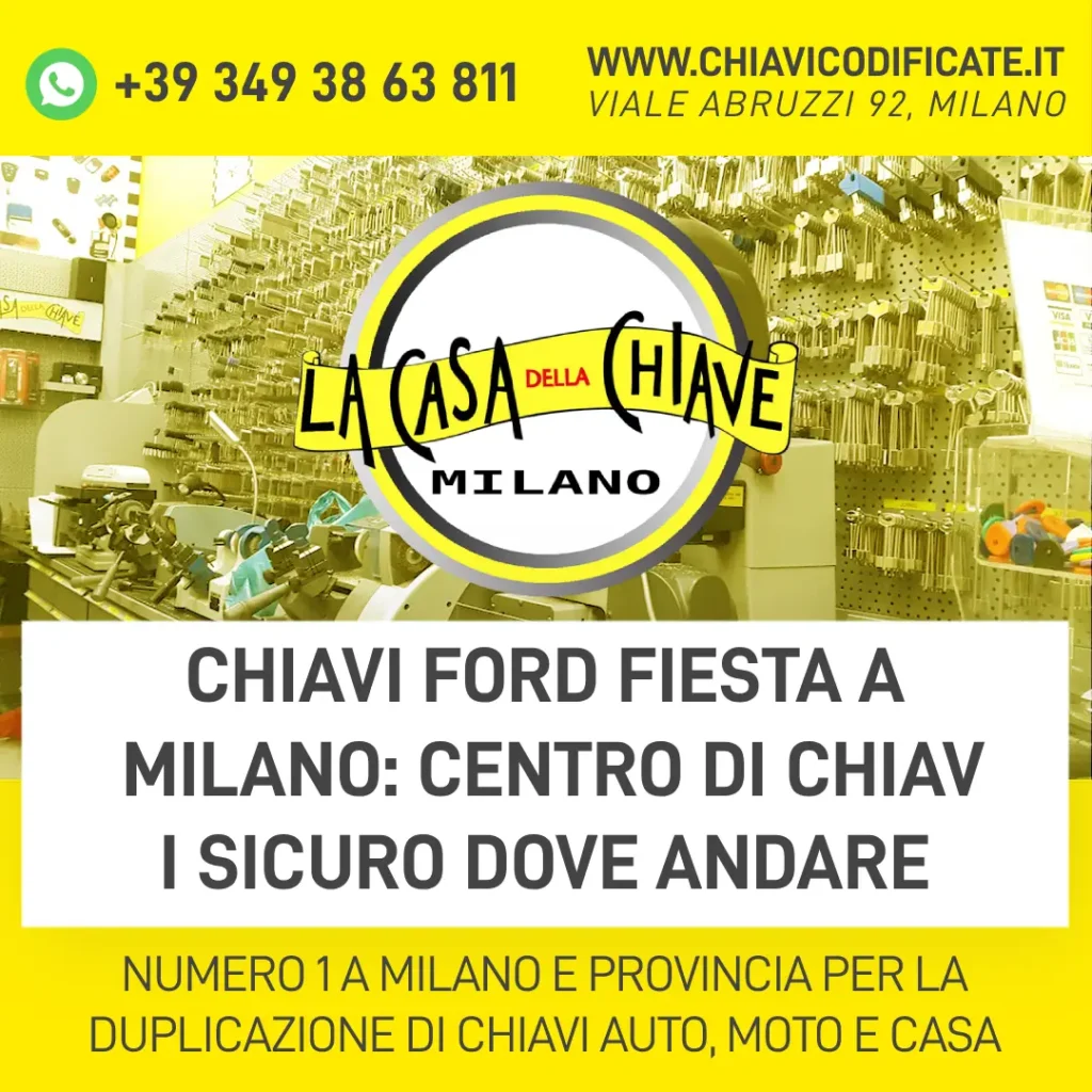 Chiavi Ford Fiesta a Milano centro di chiavi sicuro dove andare