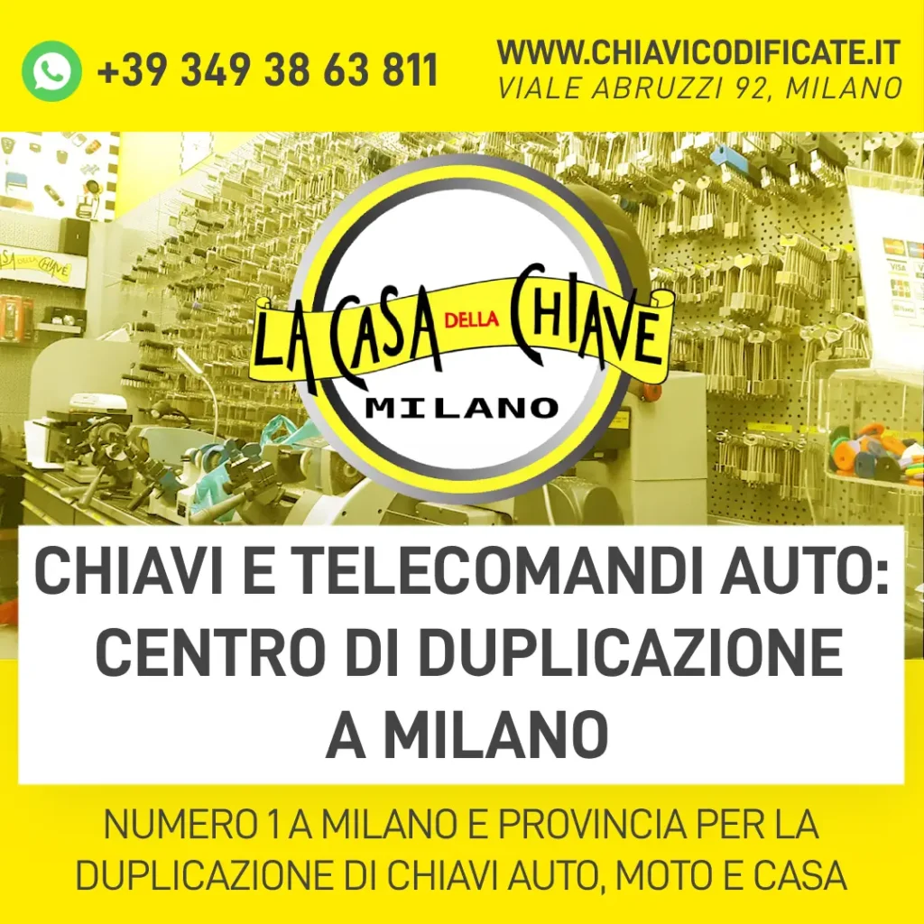 Chiavi e telecomandi auto centro di duplicazione a Milano