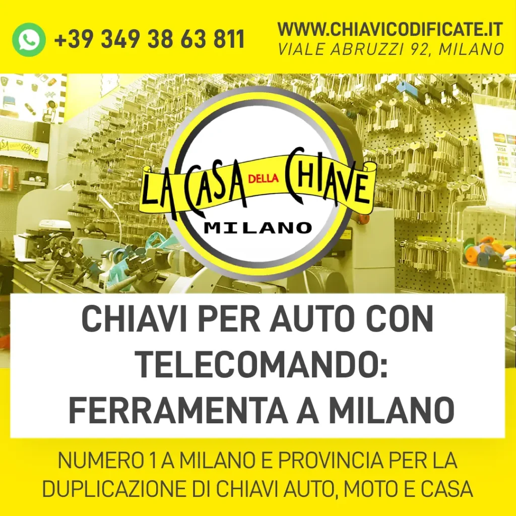 Chiavi per auto con telecomando ferramenta a Milano