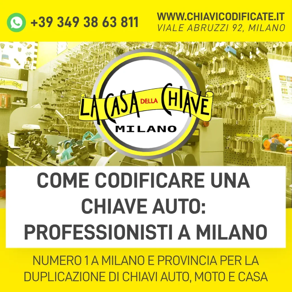 Come codificare una chiave auto professionisti a Milano