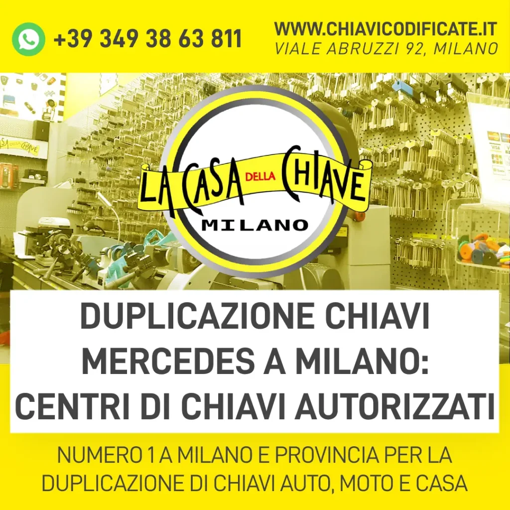 Duplicazione chiavi Mercedes a Milano centri di chiavi autorizzati