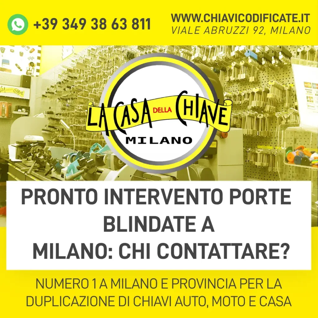 Pronto intervento porte blindate a Milano chi contattare