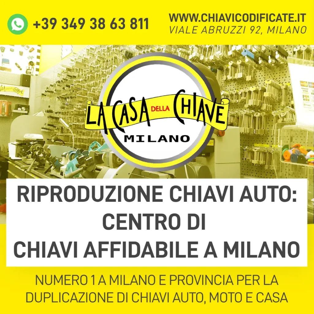 Riproduzione chiavi auto centro di chiavi affidabile a Milano
