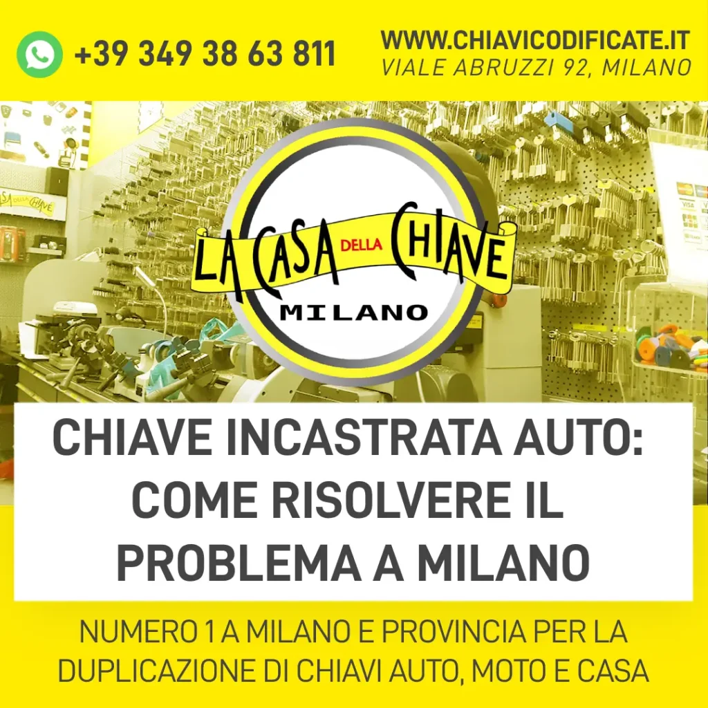 Chiave incastrata auto come risolvere il problema a Milano