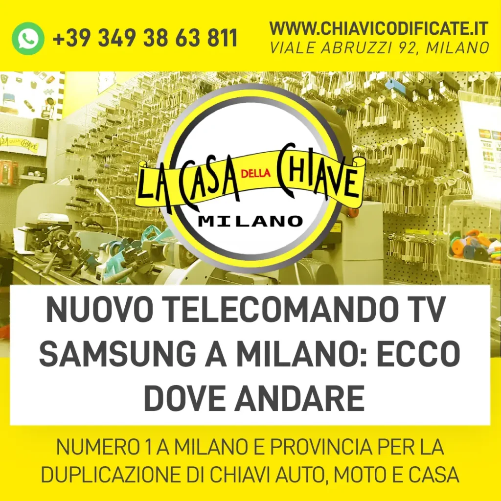 Nuovo telecomando TV Samsung a Milano ecco dove andare