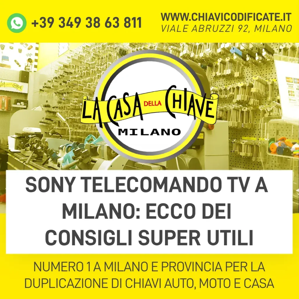 Sony telecomando TV a Milano ecco dei consigli super utili