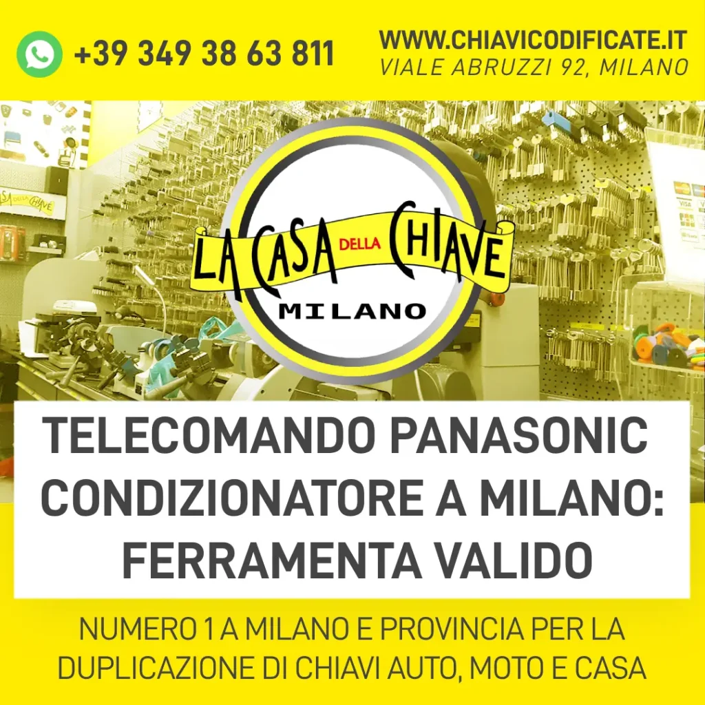 Telecomando Panasonic condizionatore a Milano ferramenta valido
