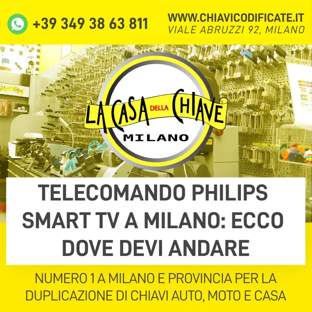 Telecomando Philips Smart TV a Milano ecco dove devi andare