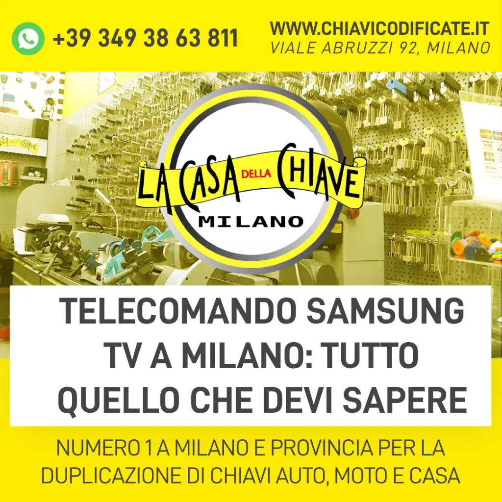 Telecomando Samsung TV a Milano tutto quello che devi sapere