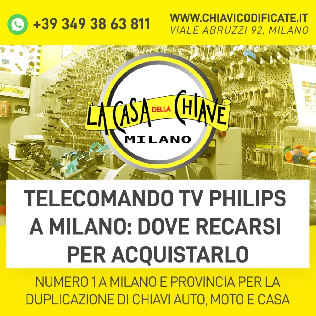 Telecomando TV Philips a Milano dove recarsi per acquistarlo