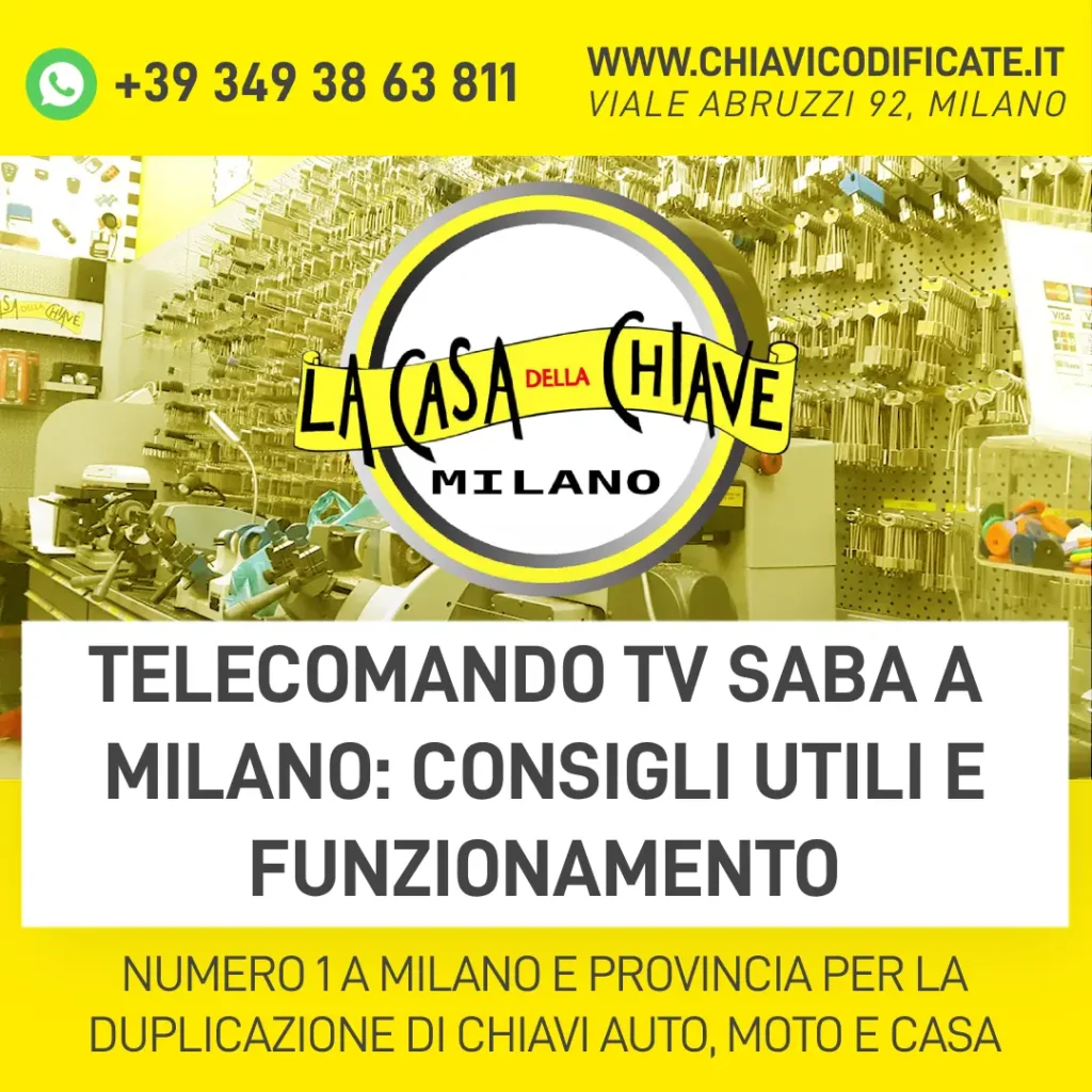 Telecomando TV Saba a Milano consigli utili e funzionamento