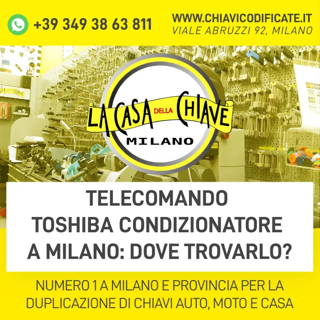 Telecomando Toshiba condizionatore a Milano dove trovarlo