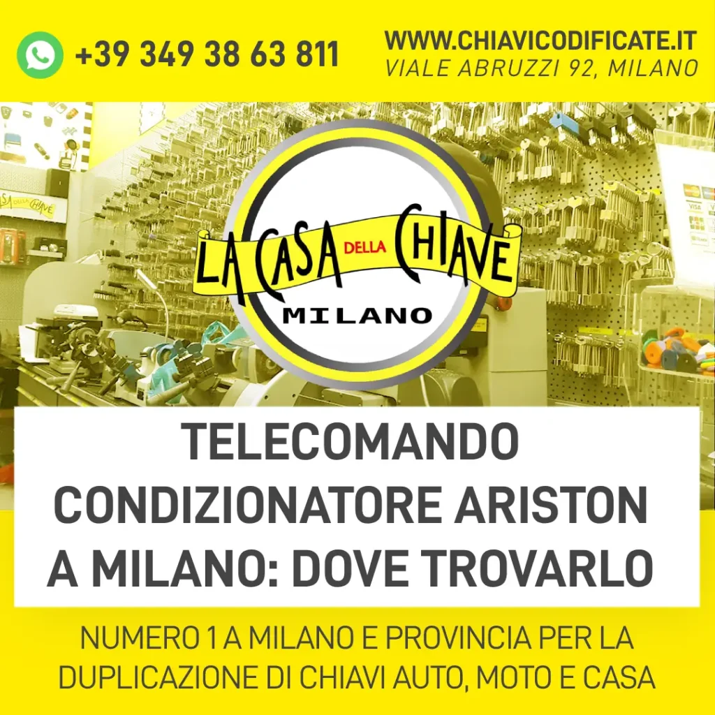 Telecomando condizionatore Ariston a Milano dove trovarlo