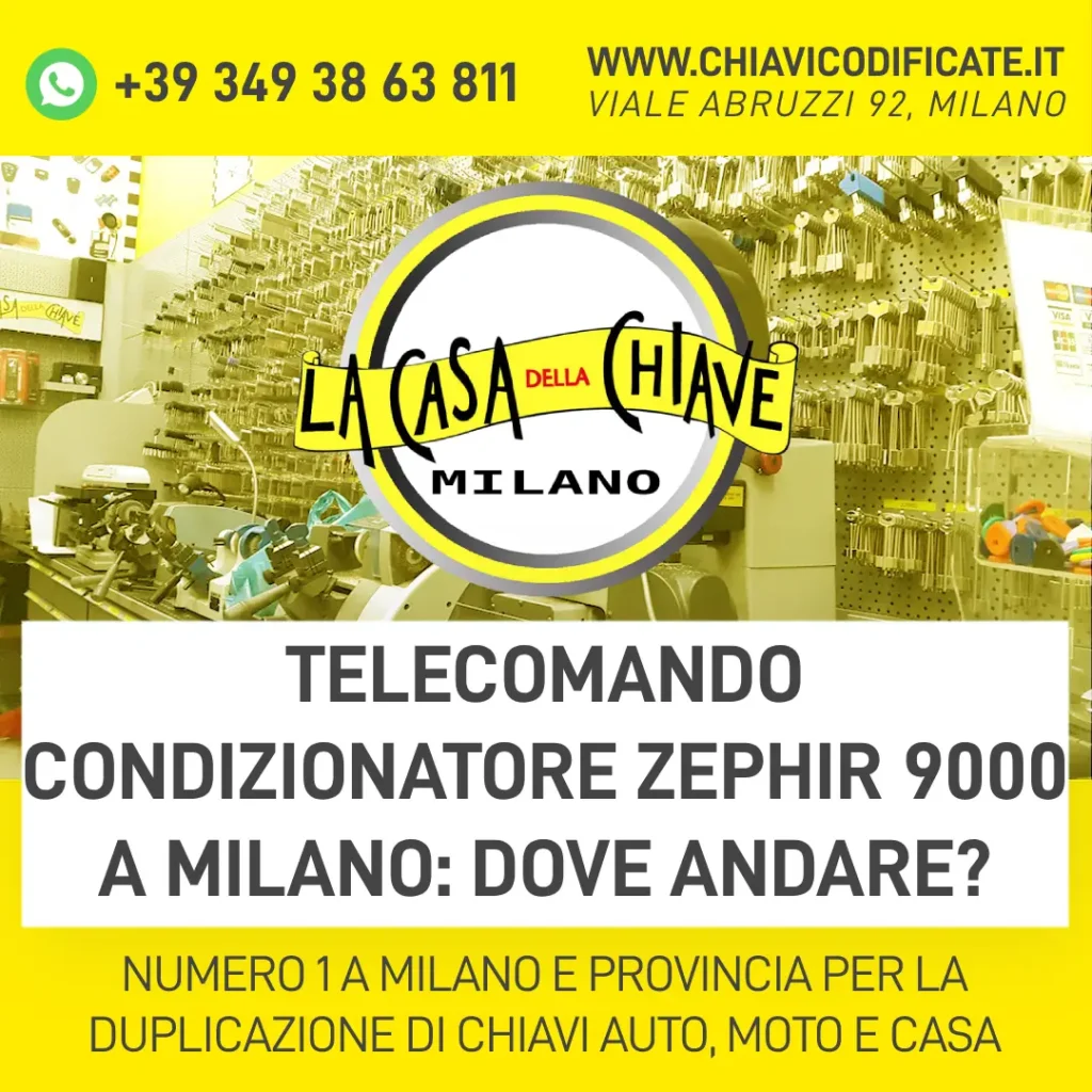 Telecomando condizionatore Zephir 9000 a Milano dove andare