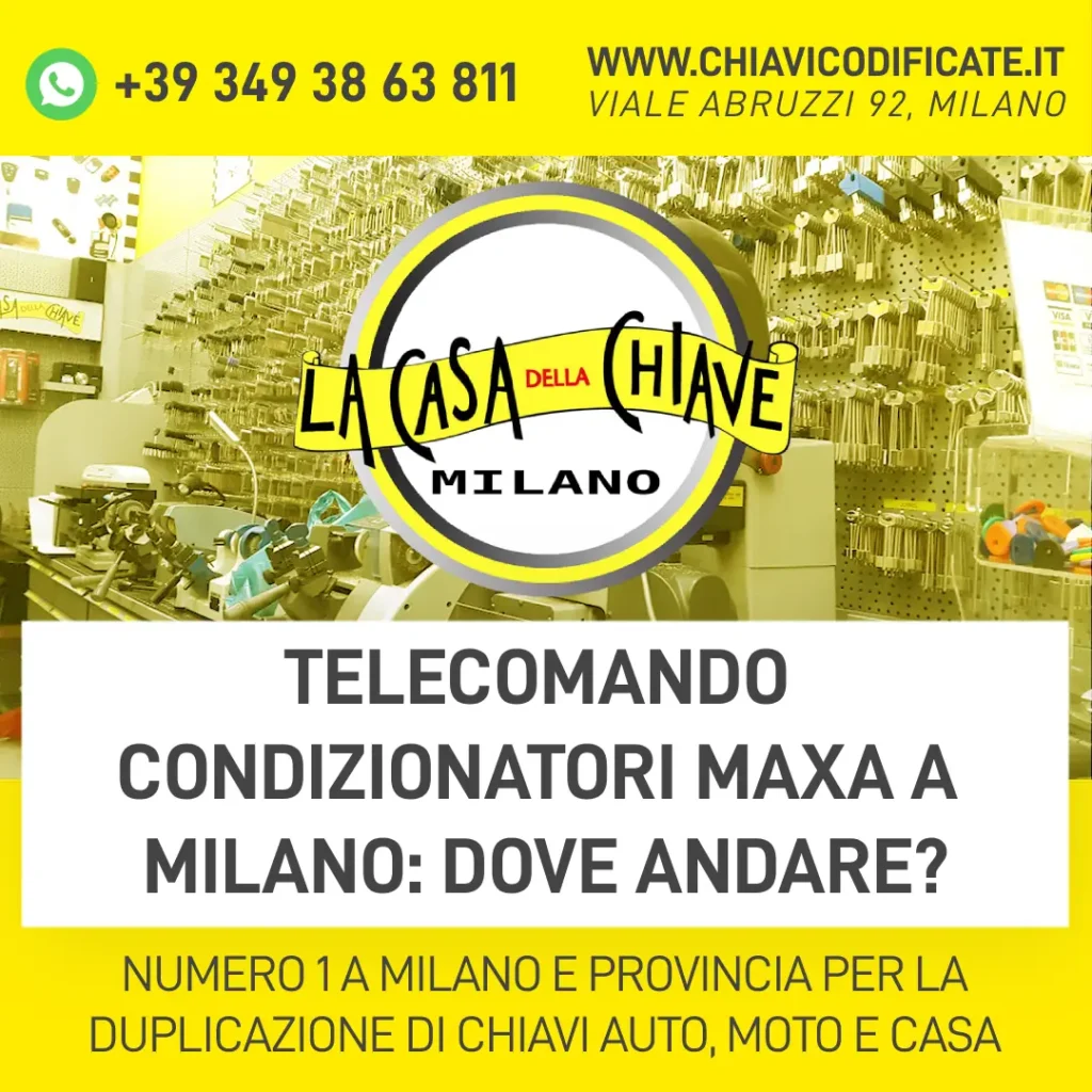 Telecomando condizionatori Maxa a Milano dove andare