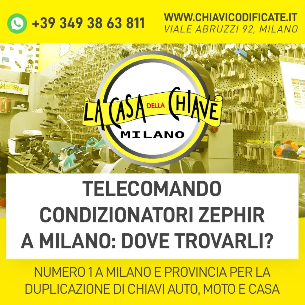 Telecomando condizionatori Zephir a Milano dove trovarli