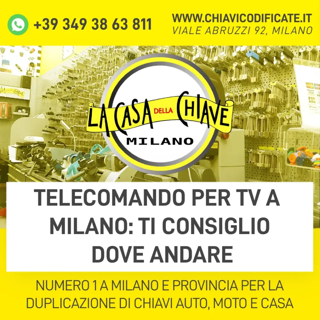 Telecomando per TV a Milano ti consiglio dove andare