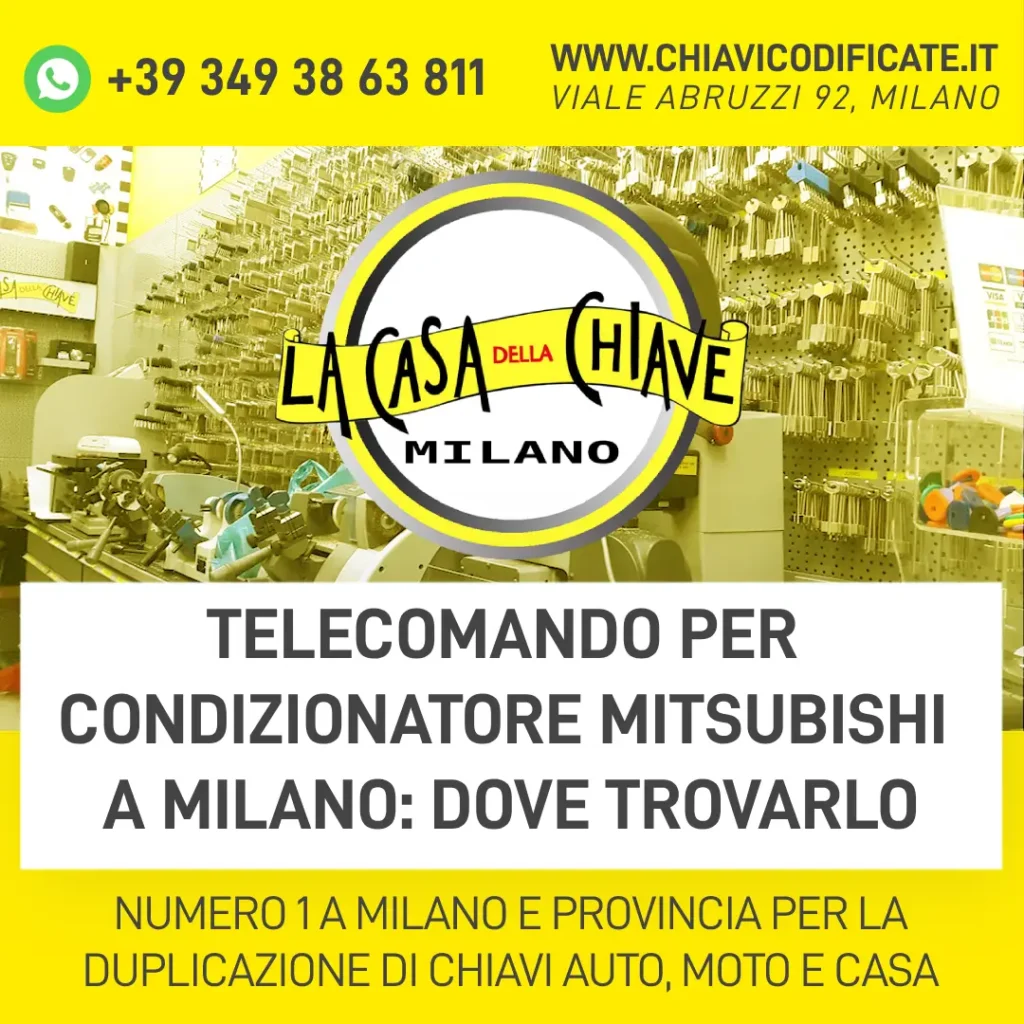 Telecomando per condizionatore Mitsubishi a Milano dove trovarlo