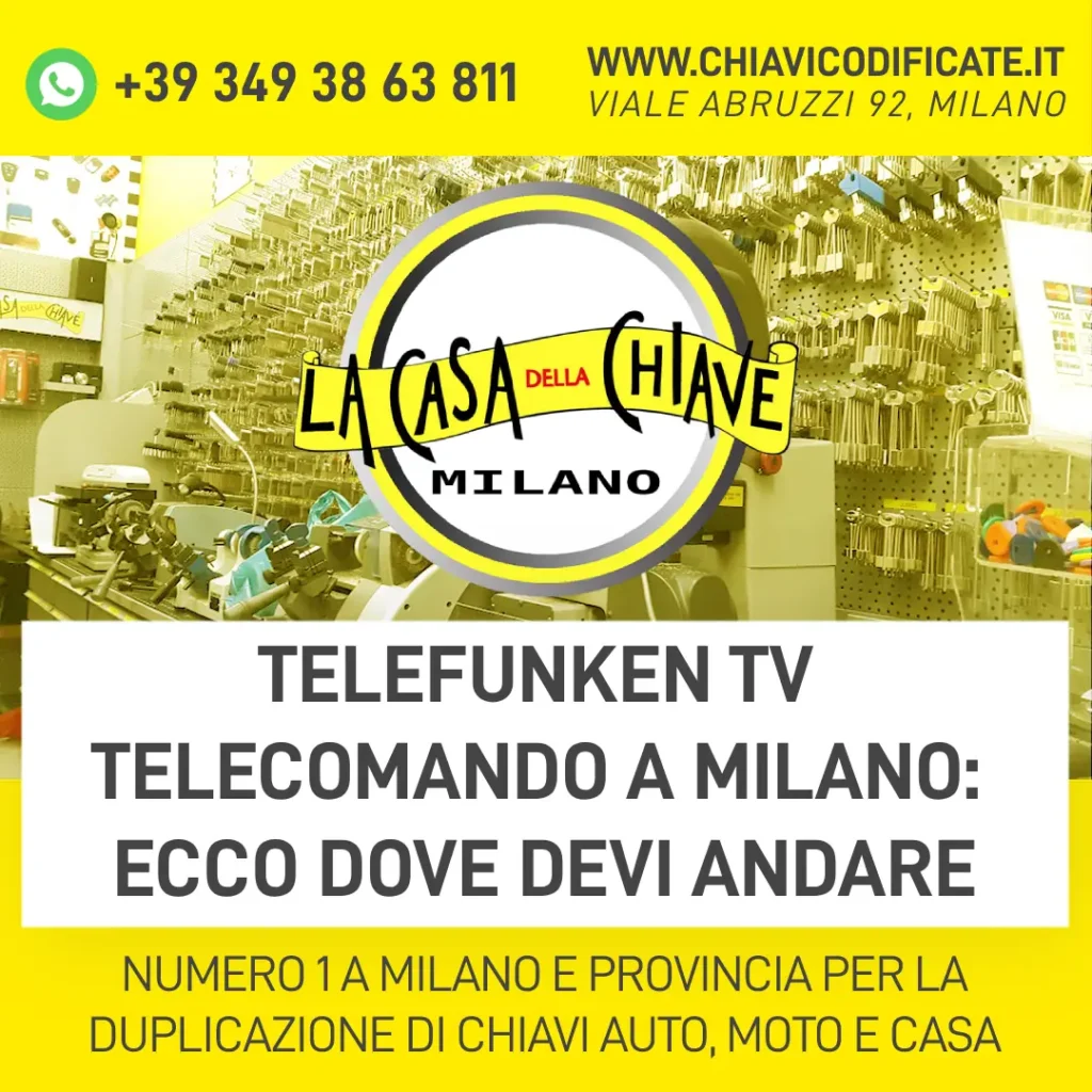 Telefunken TV Telecomando a Milano ecco dove devi andare