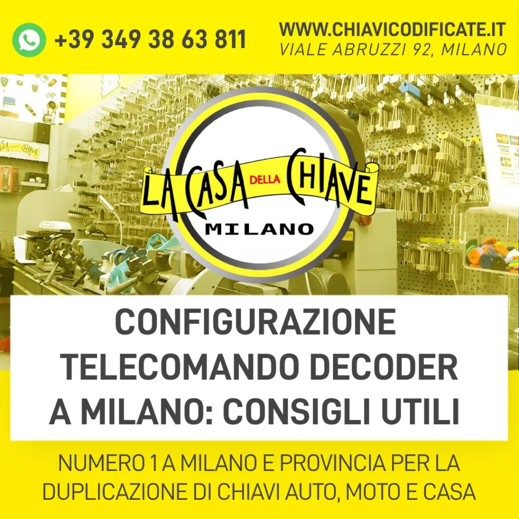 Configurazione telecomando decoder a Milano consigli utili