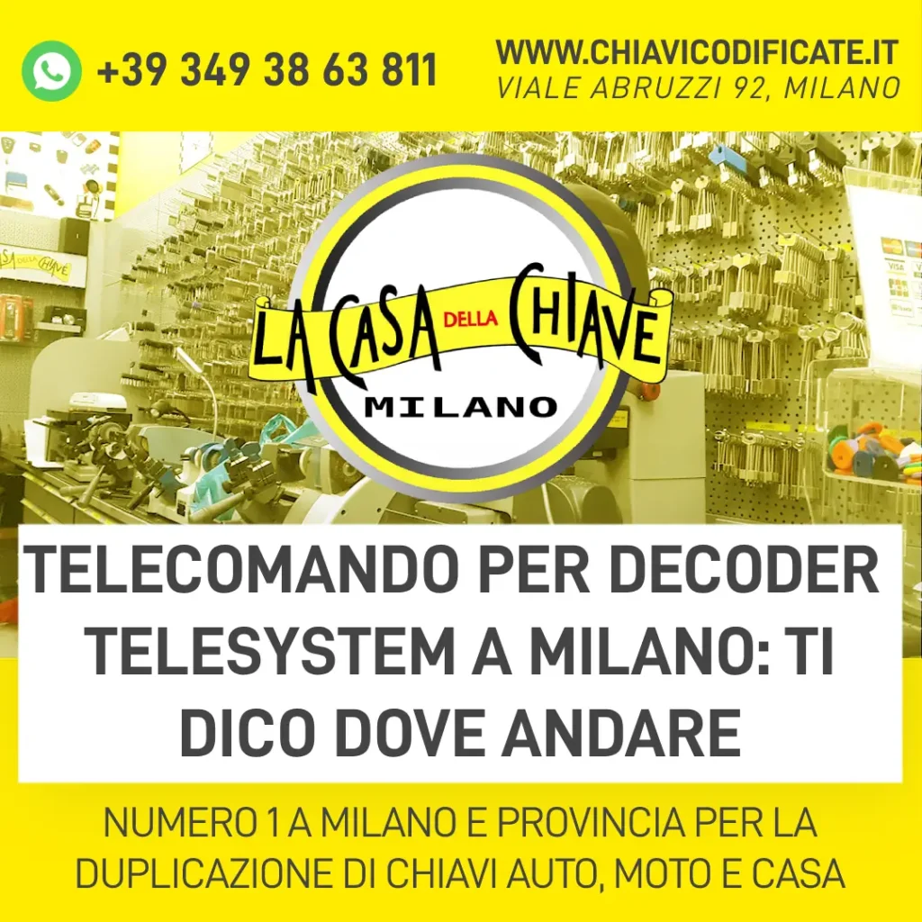 Telecomando per decoder Telesystem a Milano ti dico dove andare
