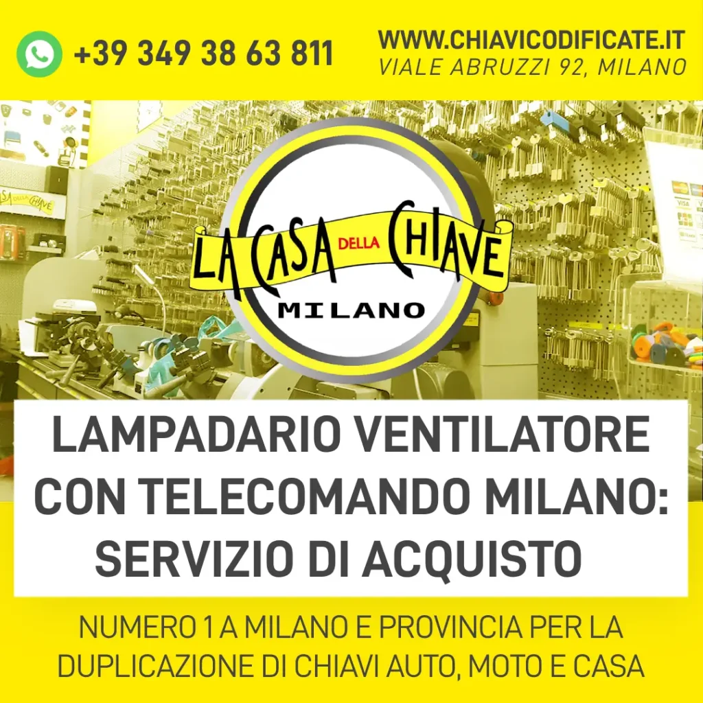 Lampadario ventilatore con telecomando Milano servizio di acquisto