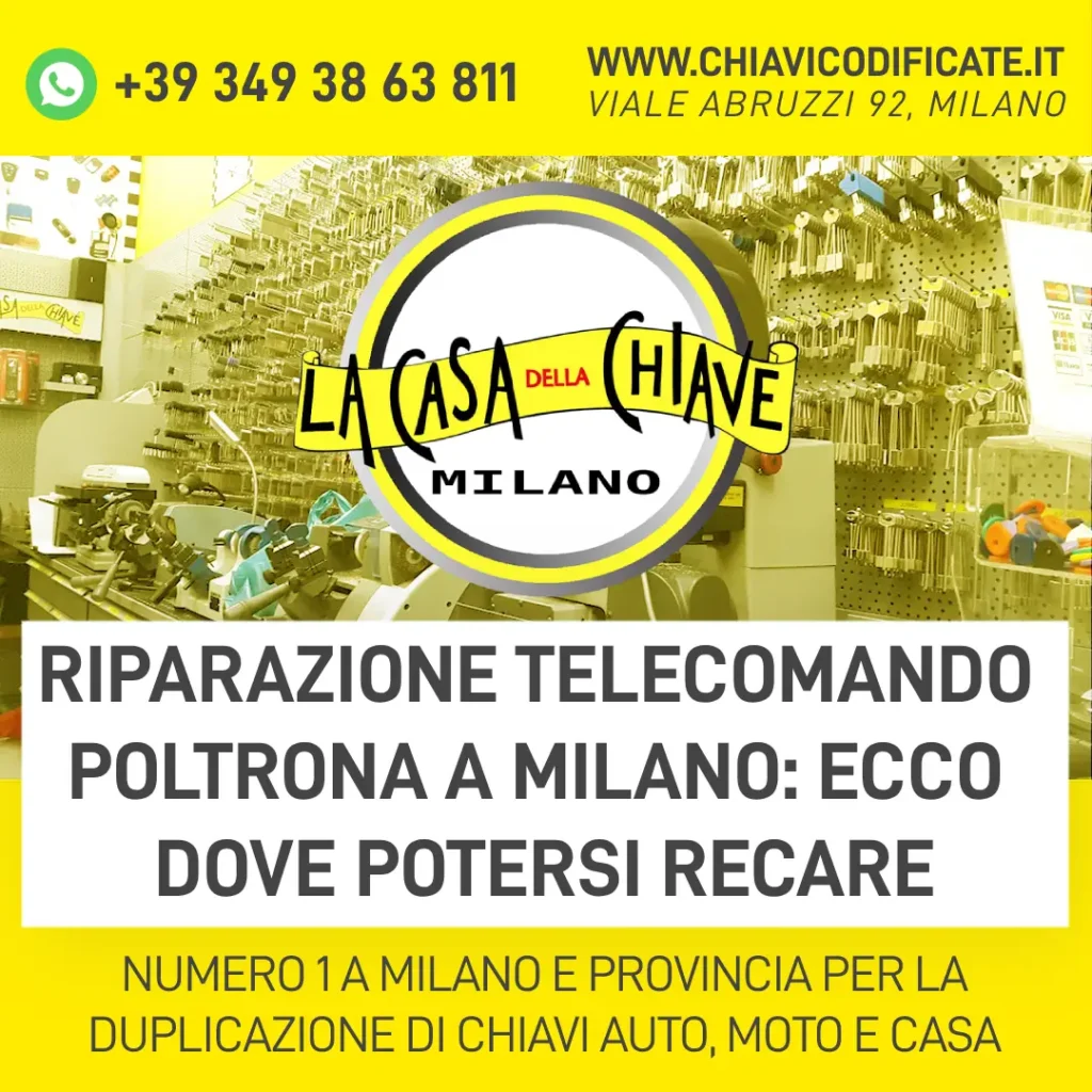 Riparazione telecomando poltrona a Milano ecco dove potersi recare